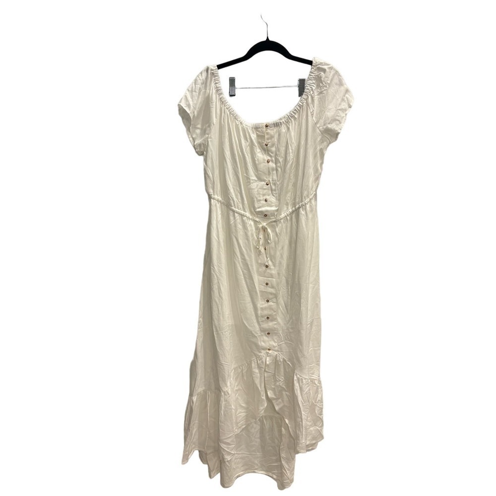 Indigo Rose White Maxi Dress